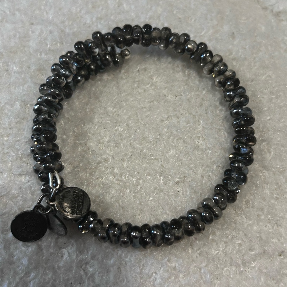 Alex and Ani Black Beaded Bracelet